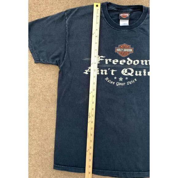 Harley Davidson Shirt Mens M Montgomery Alabama Freedom Ain't Quiet Short Sleeve - Picture 4 of 6